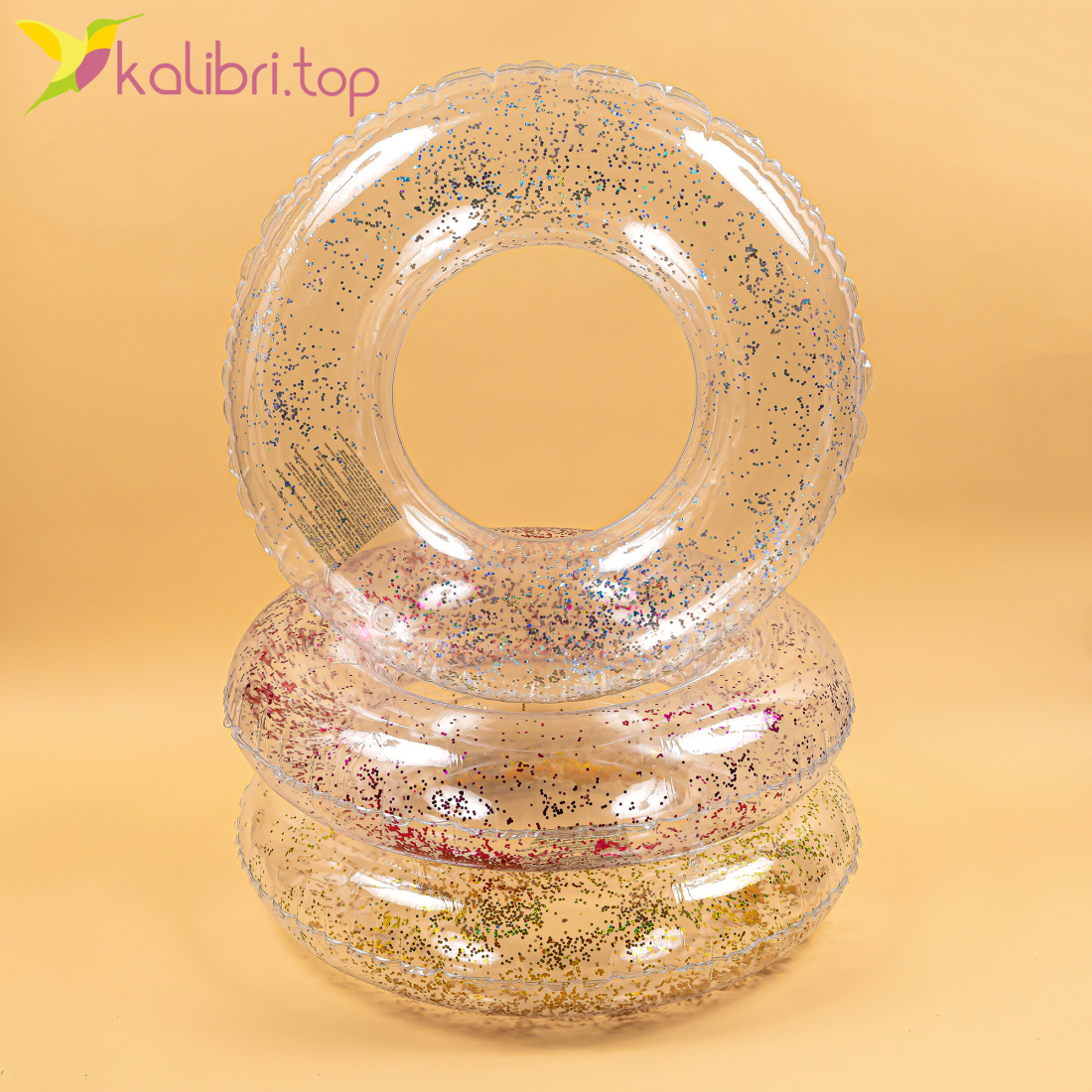 Круг для плавання Блестки з ручками 80 см оптом фото 01