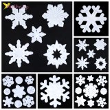 Силіконові наклейки на вікна Мікс Сніжинок 20х20 см оптом фото 01 Силіконові наклейки на вікна Мікс Сніжинок 20х20 см оптом фото 01