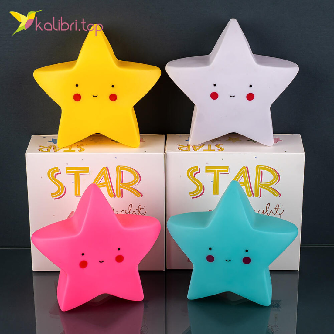 Детский ночник STAR 4 цвета оптом фото 02 Детский ночник STAR 4 цвета оптом фото 02
