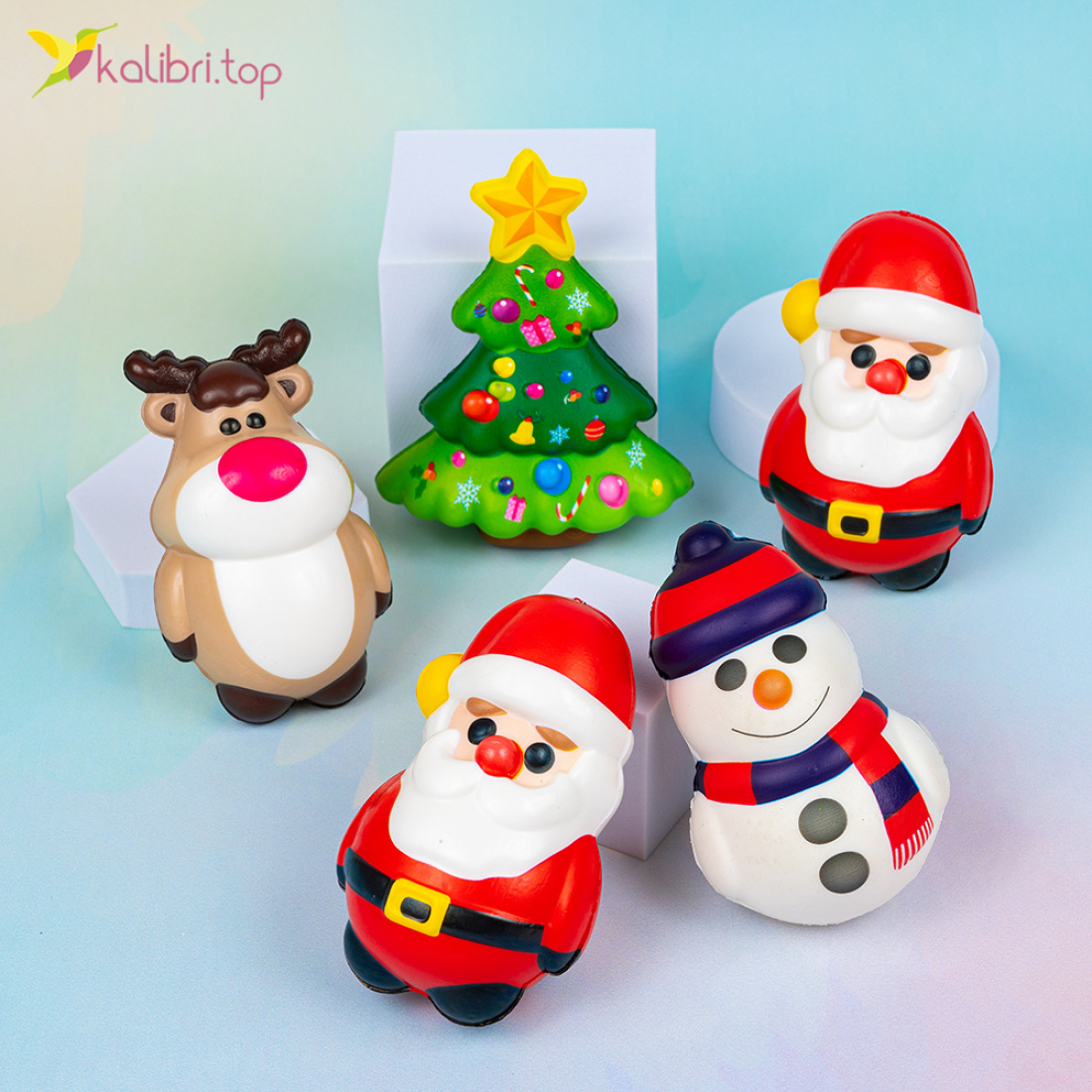Сквіші Новорічні 11 см оптом фото 01 Сквіші Новорічні 11 см оптом фото 01
