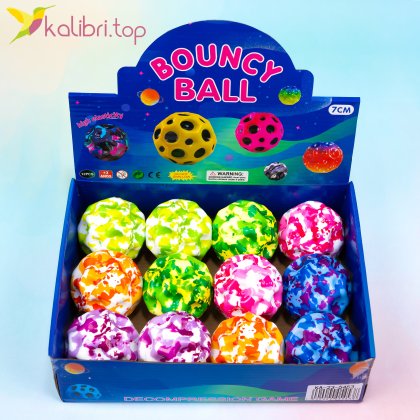 Мяч попрыгунчик Gravity ball краски 7 см - Купить