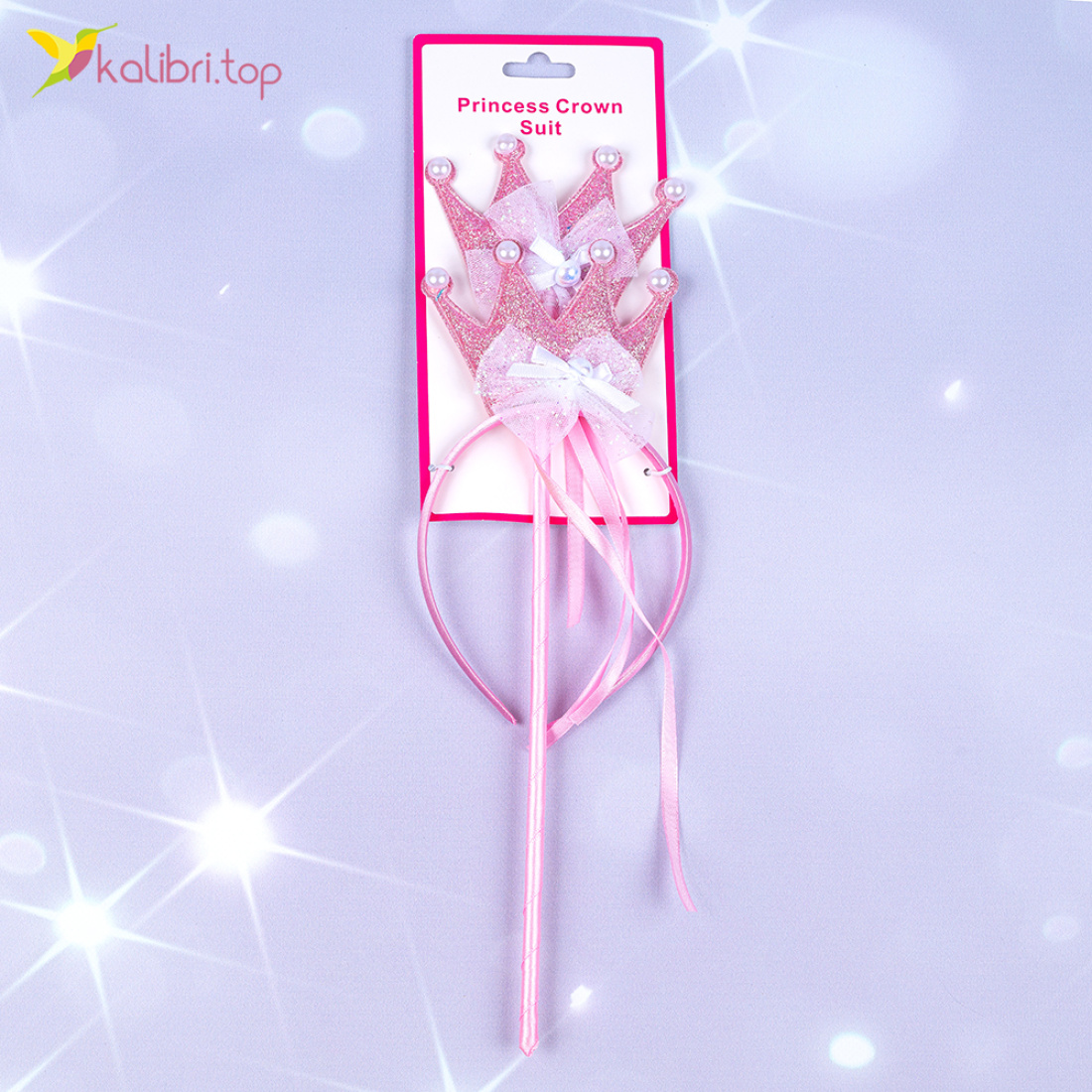 Набор обруч с волшебной палочкой Коронки с жемчужинами оптом фото 02 Набор обруч с волшебной палочкой Коронки с жемчужинами оптом фото 02