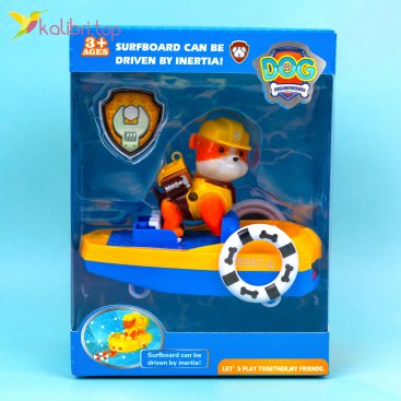 Игрушка Собачка жёлтая в лодке 12 см - Купить
