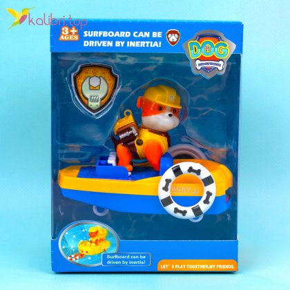 Игрушка Собачка жёлтая в лодке 12 см - Купить