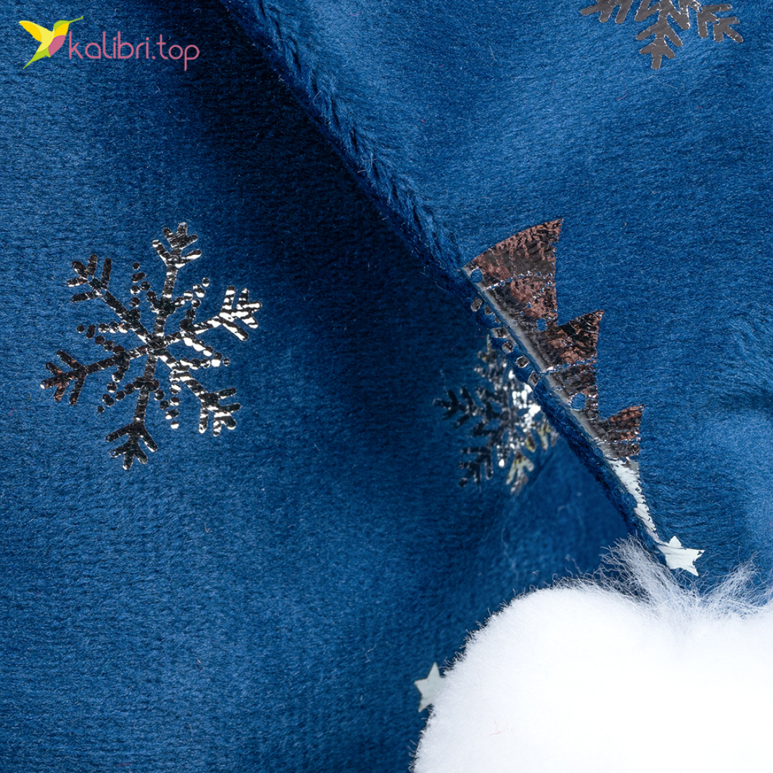 Новогодняя шапка синяя красота 39 см оптом фото 02 Новогодняя шапка синяя красота 39 см оптом фото 02