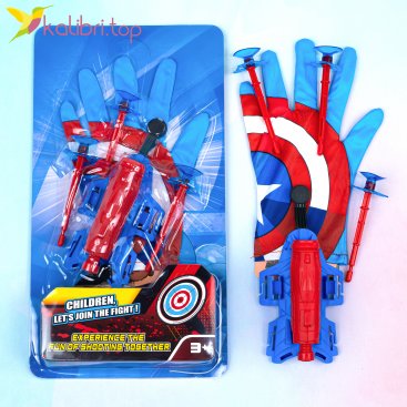 Перчатка Америка со стреляющим присосковым механизмом - Купить