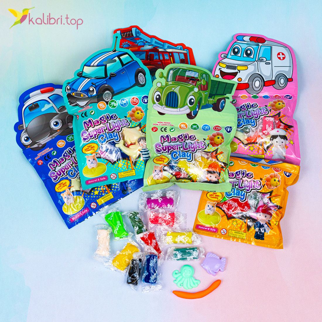 Пластилін з фігурками Дитинство 12 кольорів, 143 г оптом фото 01 Пластилін з фігурками Дитинство 12 кольорів, 143 г оптом фото 01