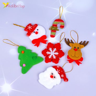 Новорічні прикраси підвіска Морозний ранок 10 см - Фото Новорічні прикраси підвіска Морозний ранок 10 см - Купити