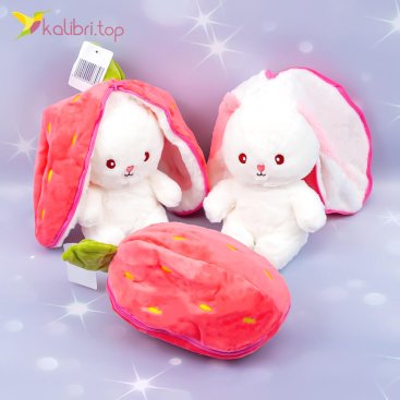 Мягкая игрушка Зайчик Клубничка 30 см - Купить