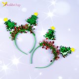 Новорічні обручі ялинки зі зірками 24 см оптом фото 01 Новорічні обручі ялинки зі зірками 24 см оптом фото 01