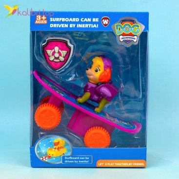Игрушка Собачка розовая на скейте 13 см - Купить