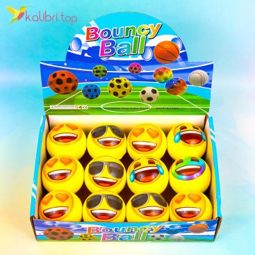 Мяч попрыгунчик Gravity ball смайлы 6,5 см - Купить