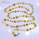 Новорічні прикраси Сніжинки золоті 2 метри оптом фото 01 Новорічні прикраси Сніжинки золоті 2 метри оптом фото 01