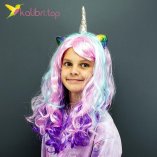 Купити карнавальний перука Єдиноріг сірий 4441 оптом фото 01