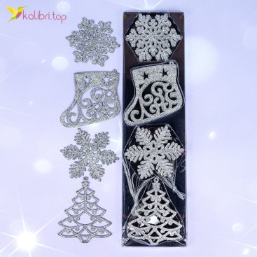 Новорічні прикраси підвіска Казка 8 см., 24 шт - Фото Новорічні прикраси підвіска Казка 8 см., 24 шт - Купити