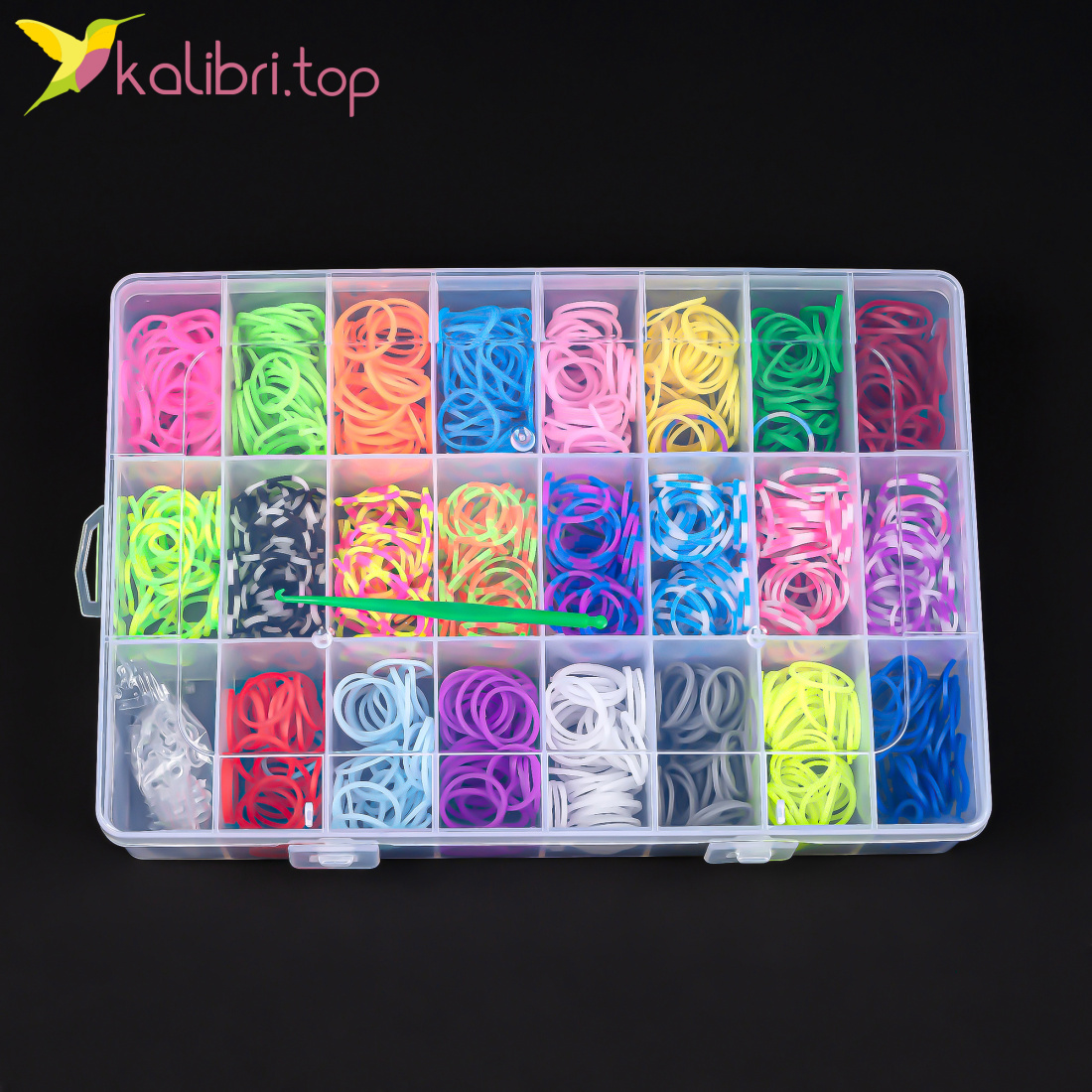 Набор резинок для плетения Радуга 20 см оптом фото 02