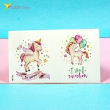 Временные татуировки Единороги с шариками 9х-052 оптом фото 01