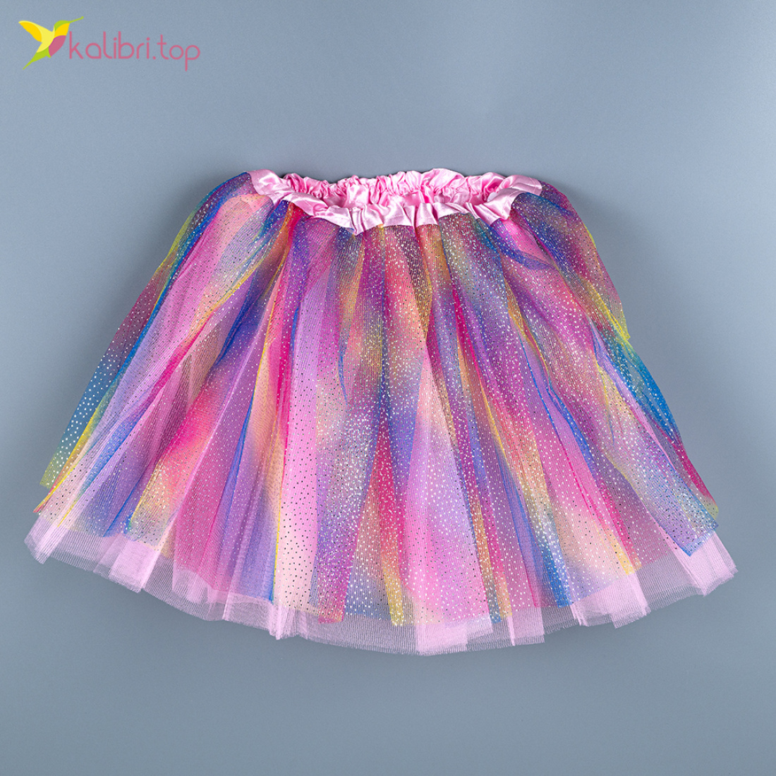 Дитяча спідниця карнавальна Веселка 30*40 см оптом фото 01 Дитяча спідниця карнавальна Веселка 30*40 см оптом фото 01