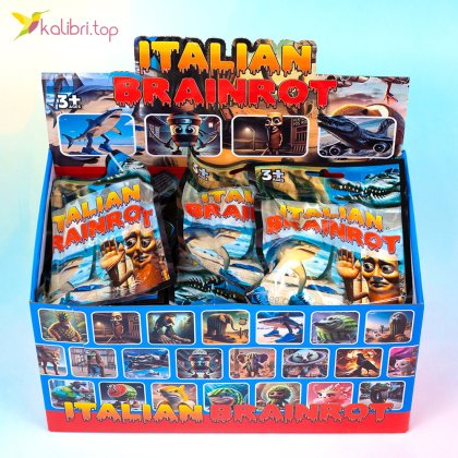 Фигурки с карточками Italian Brainrot в пакете 24 шт - Купить
