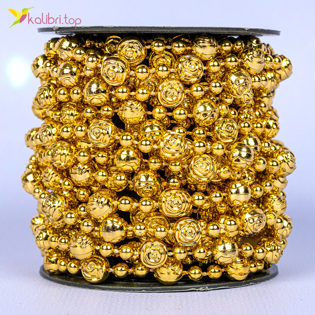 Новорічні прикраси намисто золота хуртовина 5 метра оптом фото 01 Новорічні прикраси намисто золота хуртовина 5 метра оптом фото 01