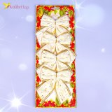 Новорічні прикраси бантики Золоті 12 см., 20 шт оптом фото 01 Новорічні прикраси бантики Золоті 12 см., 20 шт оптом фото 01