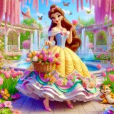 Алмазная мозаика принцесса 30*40 см оптом фото 01