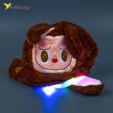 Светящиеся шапка Чудик коричневый оптом фото 01