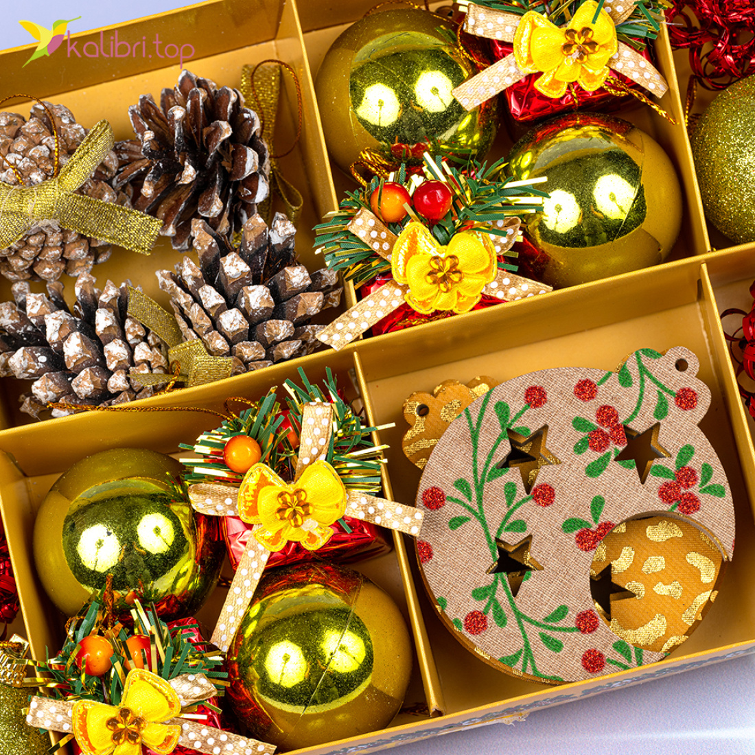 Ёлочные игрушки новогодний микс 5 см, 25 предметов, набор оптом фото 02 Ёлочные игрушки новогодний микс 5 см, 25 предметов, набор оптом фото 02