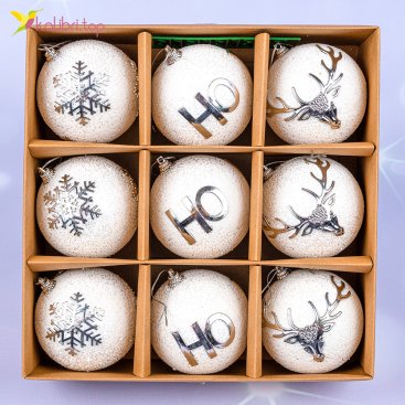 Ялинкові кульки зимова казка 7 см, 9 шт., набір - Фото Ялинкові кульки зимова казка 7 см, 9 шт., набір - Купити