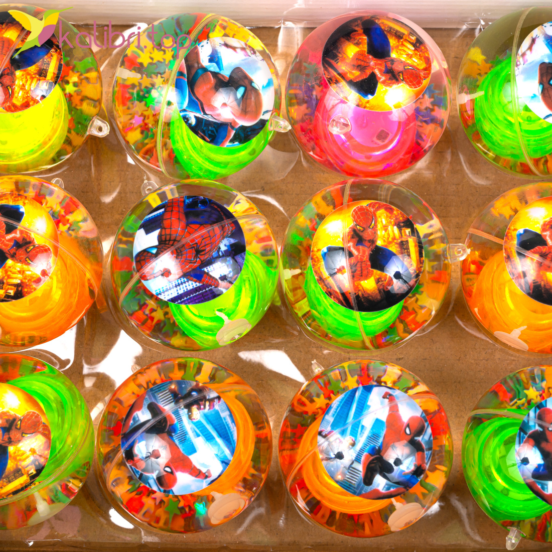 М'ячики, що світяться Павук на гумці 6 см оптом фото 02