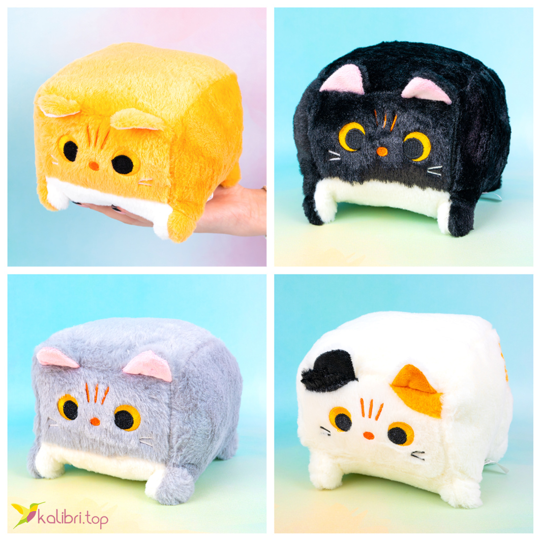Мягкая игрушка Кот-подушка 15 см оптом фото 01
