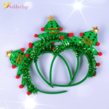 Новорічні обручі у вигляді ялинки 6 шт. - Купити