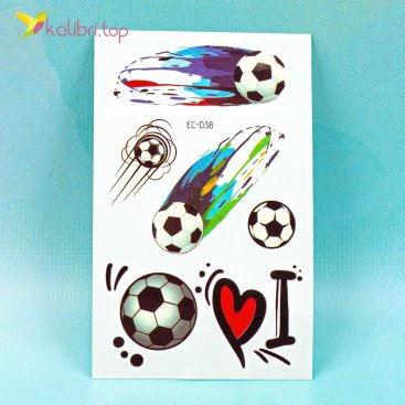 Детские переводные татуировки Футбол EC-038 - Купить