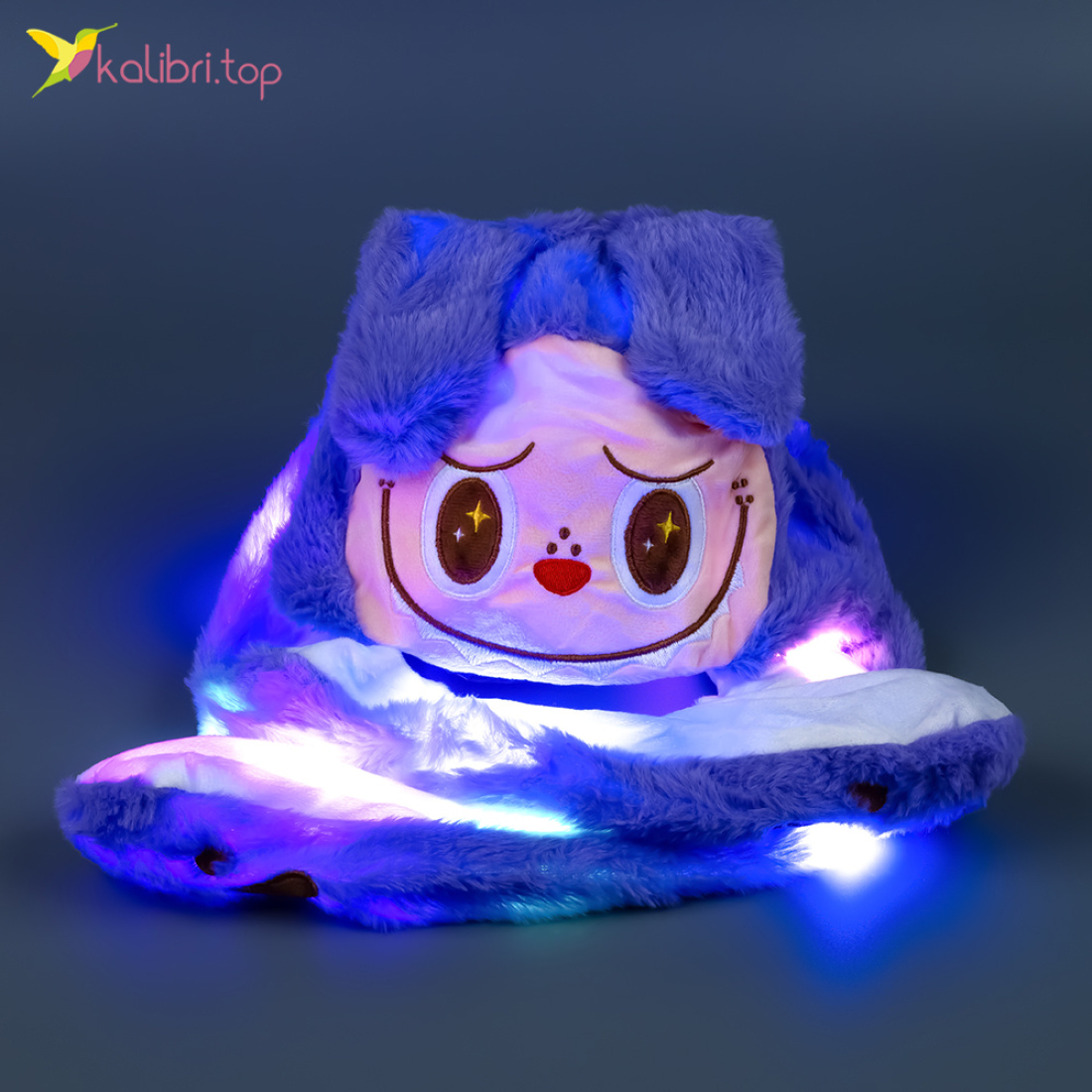 Шапка, що світиться Чудик фіолетовий оптом фото 01 Шапка, що світиться Чудик фіолетовий оптом фото 01