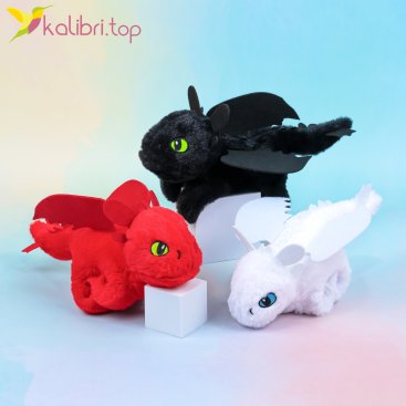 Мягкая игрушка на руку браслет Дракоши 29 см - Купить