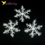 Купити Новорічні сніжинки 11 см оптом фото 01