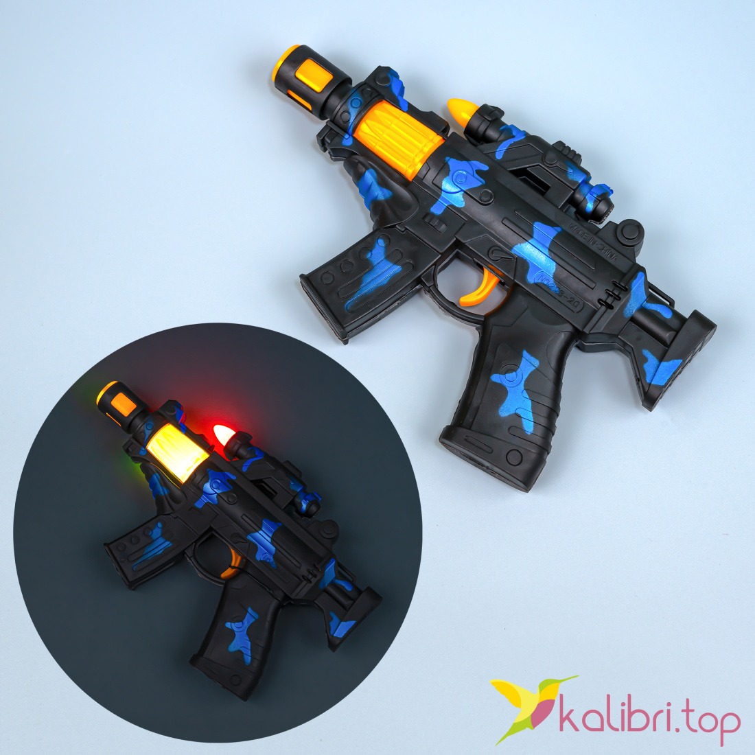 Светящийся, звуковой автомат Маскировка 23 см оптом фото 01