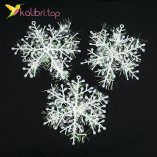 Купить новогодние снежинки 8 см оптом фото 01