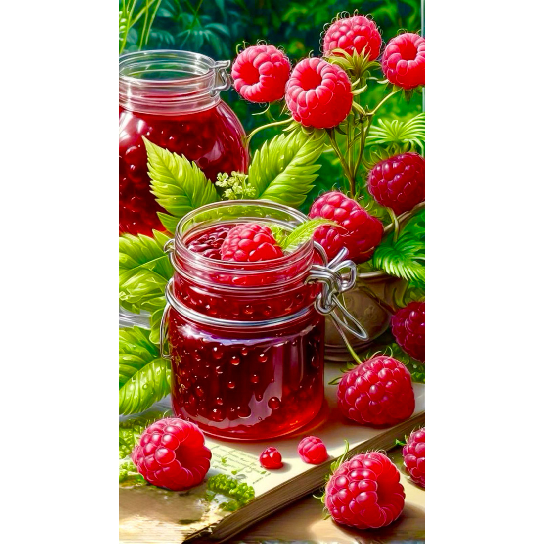 Алмазна мозаїка Малина 40*50 см оптом фото 01