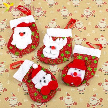 Шкарпетки новорічні декоративні міні Мікс KK-32 оптом фото 01