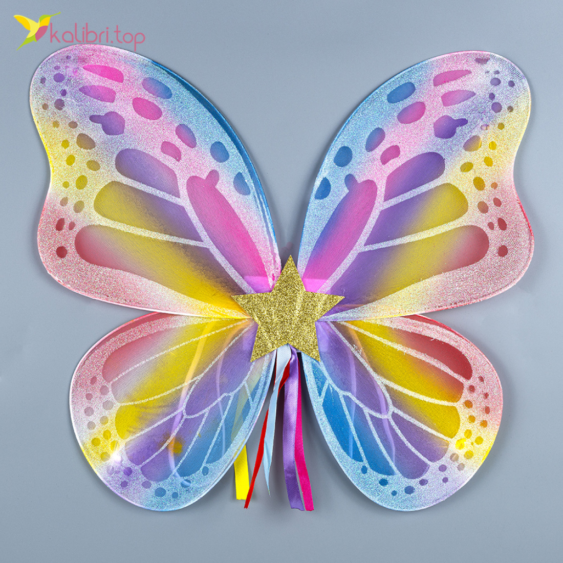 Карнавальні крила метелика Зірочка 41*38 см оптом фото 01 Карнавальні крила метелика Зірочка 41*38 см оптом фото 01