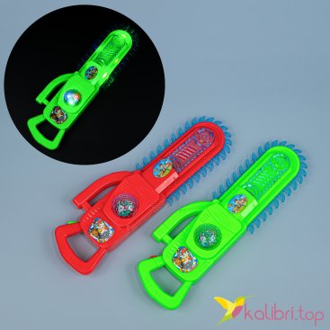 Световая бензопила Собачки 38 см - Купить