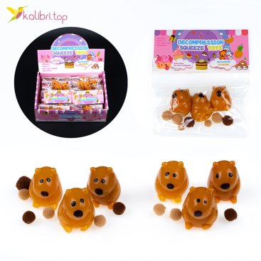 Игрушки антистресс Капибара 3 см, 35 г - Купить