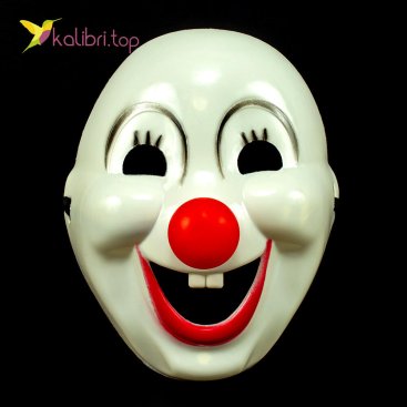 Карнавальна маска Клоун біла - Купити