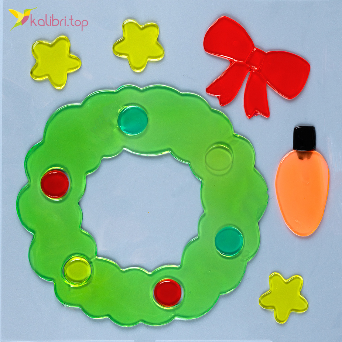 Силіконові наклейки на вікна Новий Рік 19х19 см оптом фото 07 Силіконові наклейки на вікна Новий Рік 19х19 см оптом фото 07