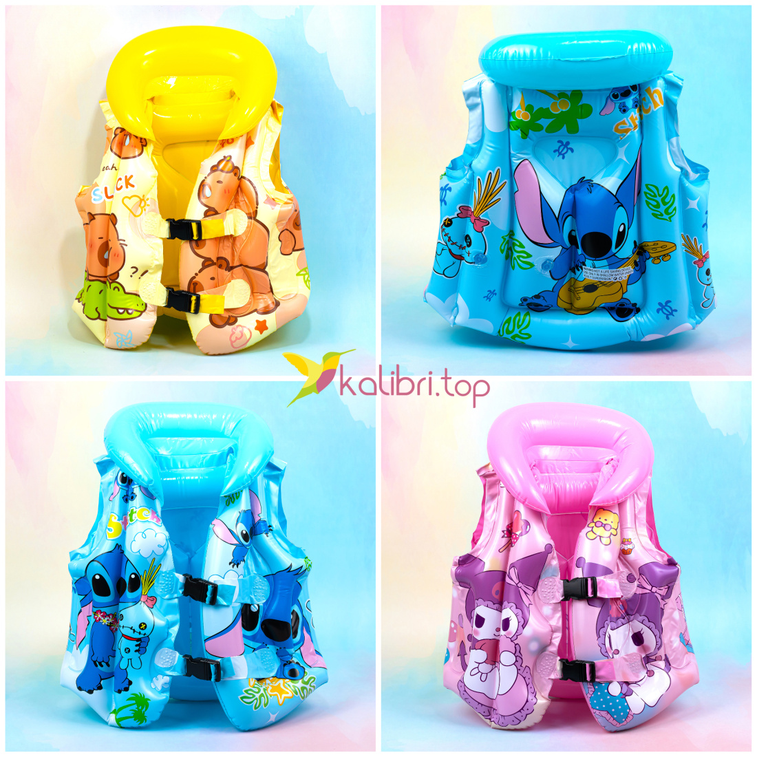 Детский надувной жилет для плавания Аниме 35 см оптом фото 01