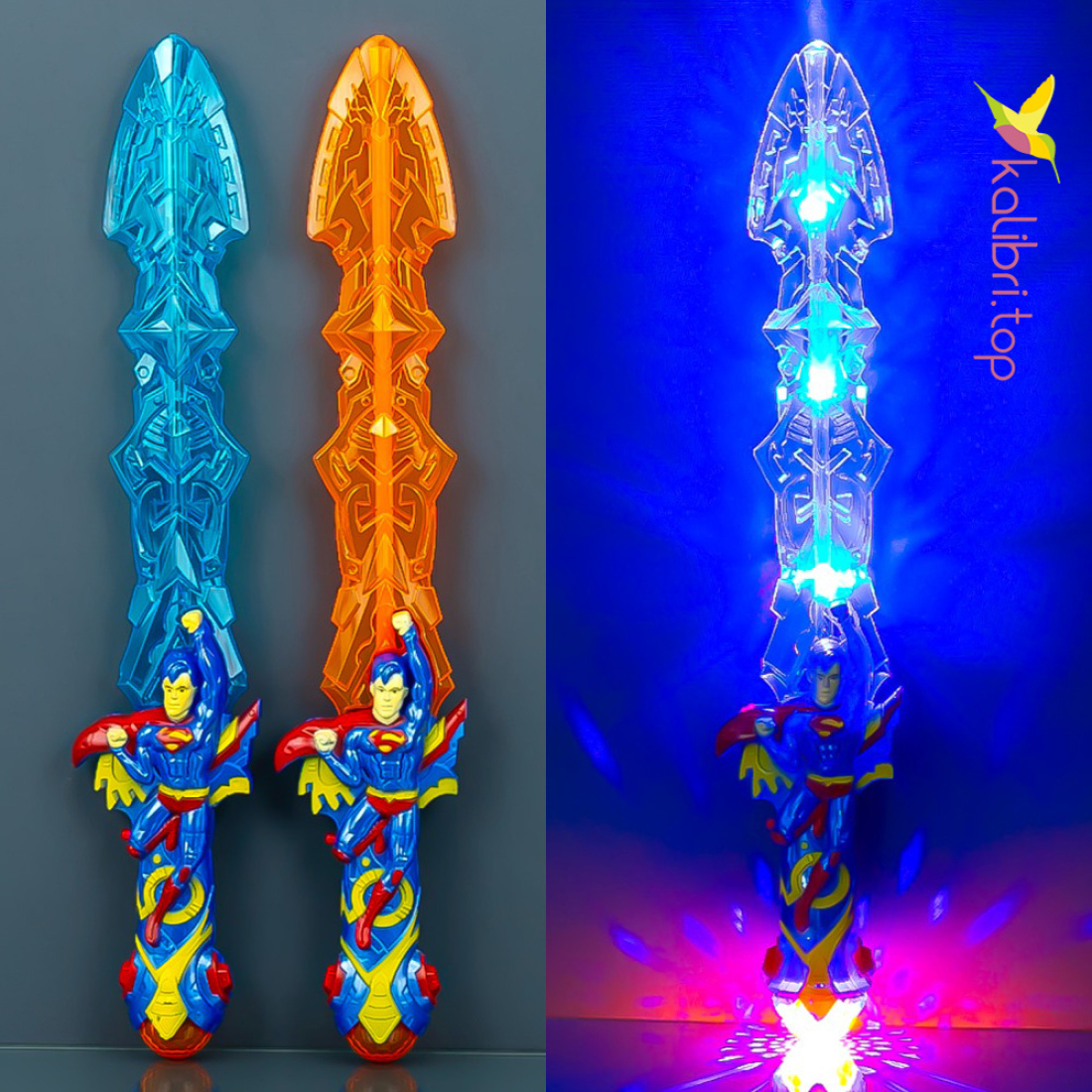 Светящийся меч с супергероем Супермен оптом фото 01
