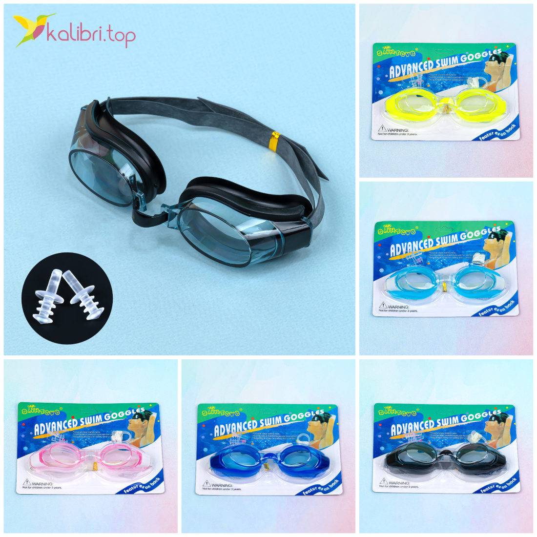 Очки для плавания детские Скат оптом фото 01
