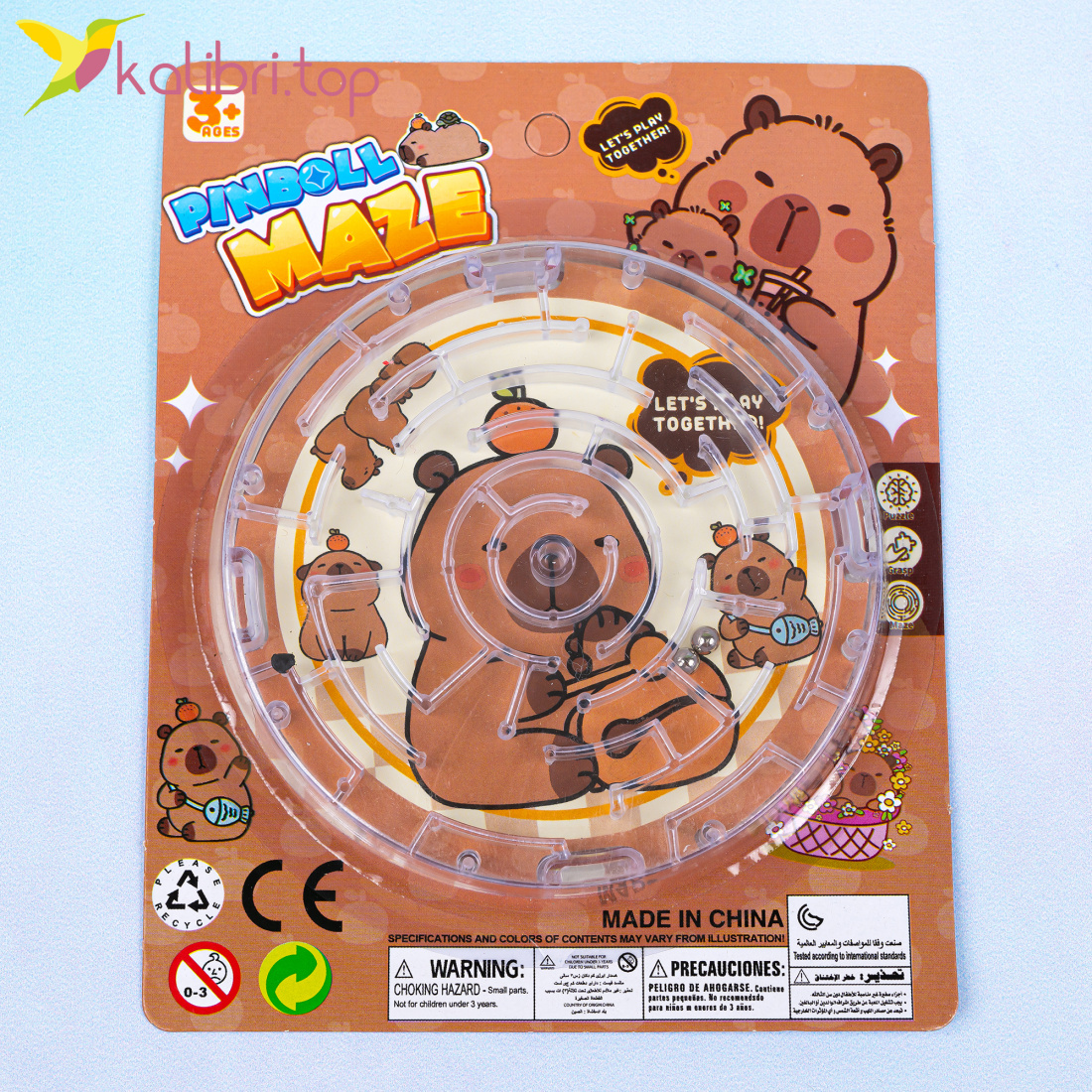 Лабиринт на два шарика Капибара 11 см оптом фото 01