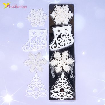 Новорічні прикраси-підвіска Чарівні вогні 8 см., 24 шт - Фото Новорічні прикраси-підвіска Чарівні вогні 8 см., 24 шт - Купити